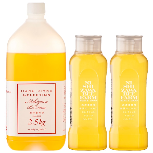 ハチミツの日限定 83ハチミツセット（ハンガリー産アカシア2.5kg・500g×2本）【特価品につきラッピング不可】