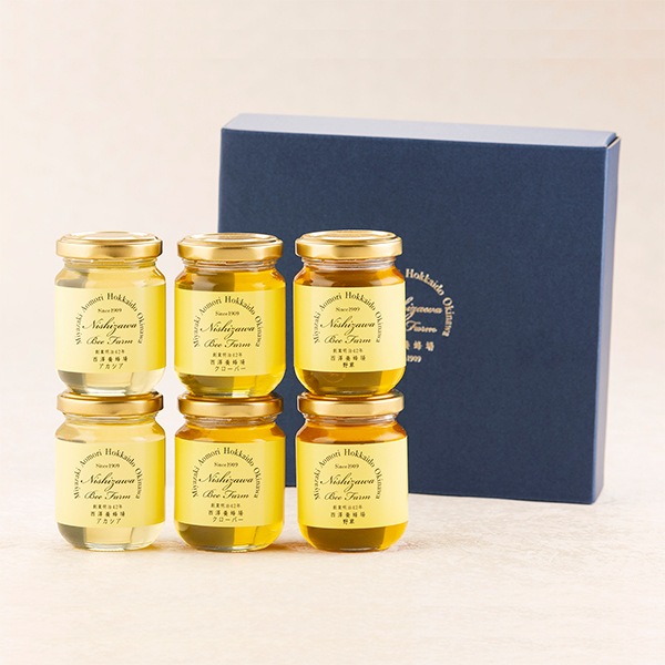 国産はちみつ6点ギフト（アカシア・クローバー・野草各2本）110g×6本 ギフト箱入り