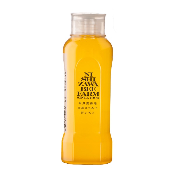 【2025年新蜜】青森産野いちごはちみつ（ポリ容器500g）（逆止弁キャップタイプ）