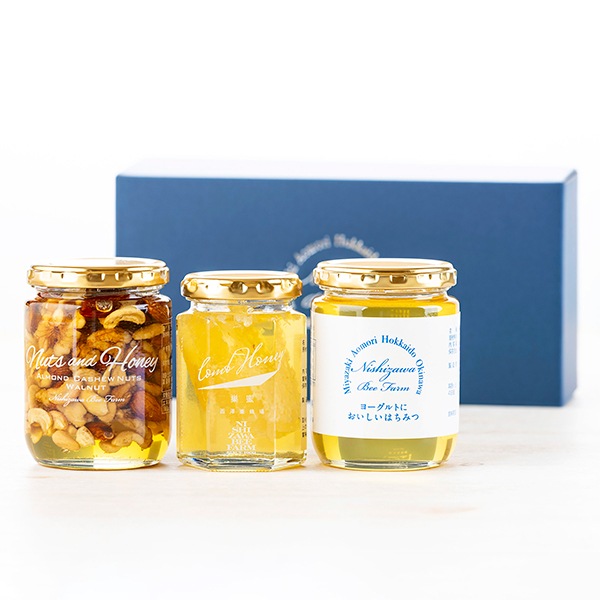 ヘルシーはちみつギフト（ナッツ＆ハニー・巣蜜・ヨーグルトにおいしいはちみつ）ギフト箱入り