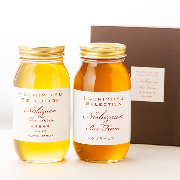ハンガリー産 大瓶ギフト1kg×2本（アカシア・百花）ギフト箱入り