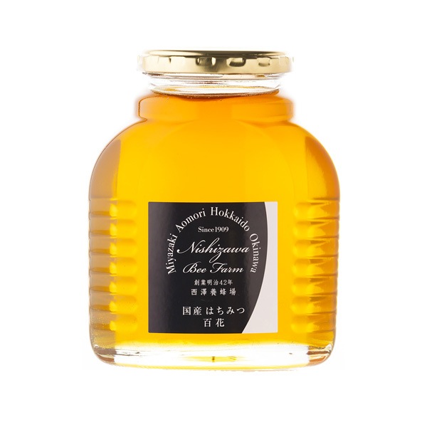 国産百花はちみつギフト箱入り（500g化粧瓶）百花蜜 野草