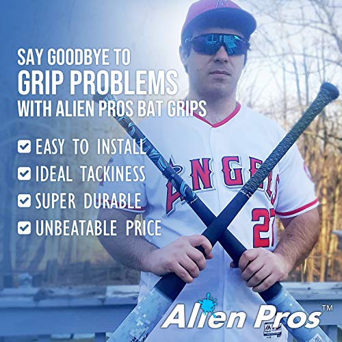 Alien Pros野球用バットグリップテープ 2枚入り 1.1 mmプレカット プロ品質のバットテープ