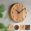 「Wall Clock Block Stripe」木のぬくもりが重なり合う、置き・壁掛けができる集成材の木製時計/欧米風デザイン