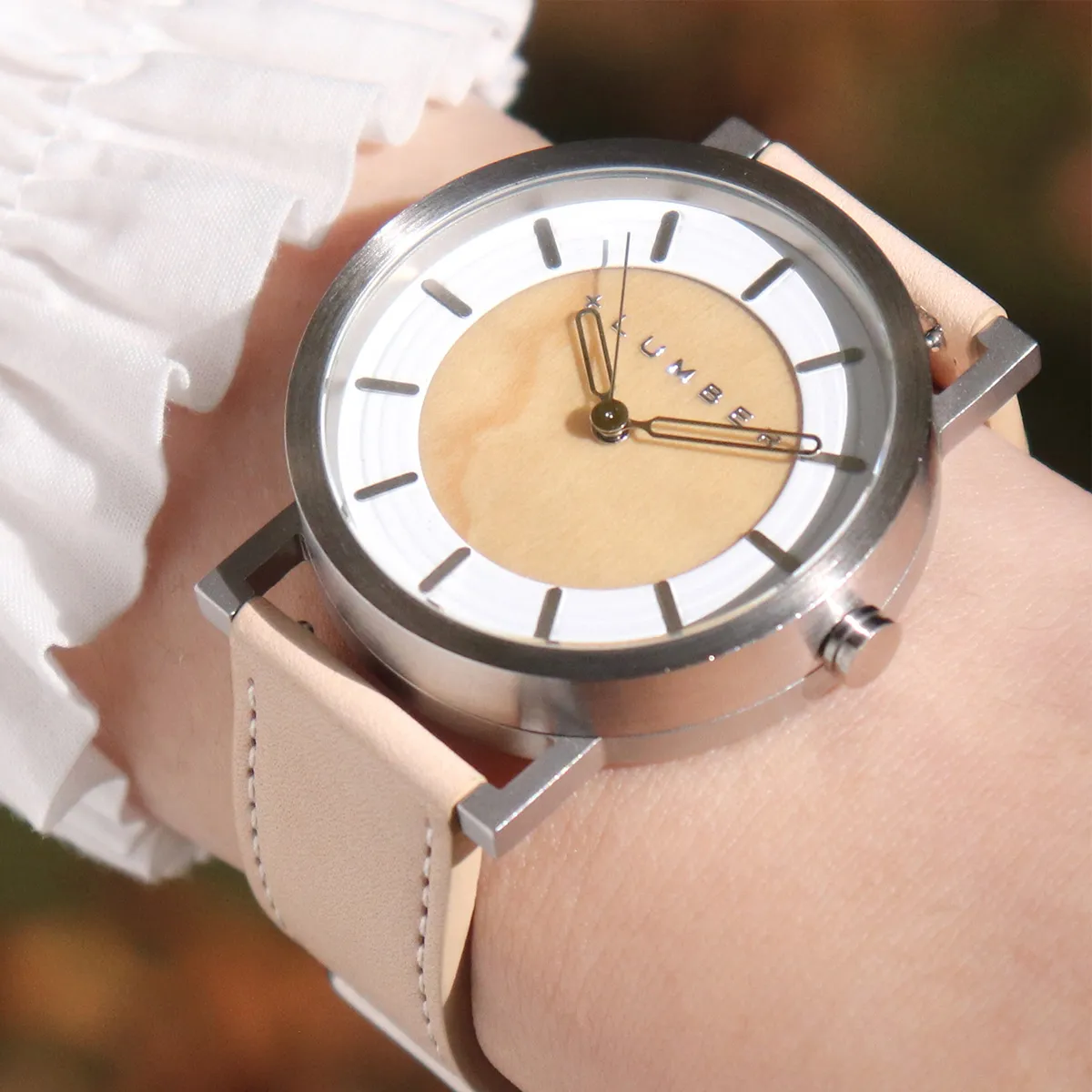 ■【X'mas1,000円OFF】「WATCH 2200」厚みのあるステンレスと銘木が融合した木製腕時計/メンズ/レディース