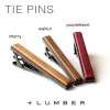 ■「TIE PINS」本物の木を組み合わせたおしゃれな木製ネクタイピン