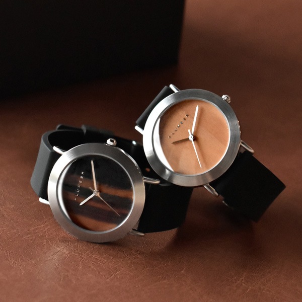 ペア Watch 3300 シリコンベルト ギフトセット 本木目を使用したおしゃれな木製腕時計 ペアウォッチ おしゃれな北欧風木製雑貨 贈り物 名入れギフト Hacoaオンラインストア