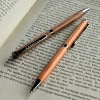 ■ツイスト式「SLIM BALLPOINT PEN　TWIST 1.0mm」世界に一つだけの回転式木製ボールペン【名入れ可能】木軸
