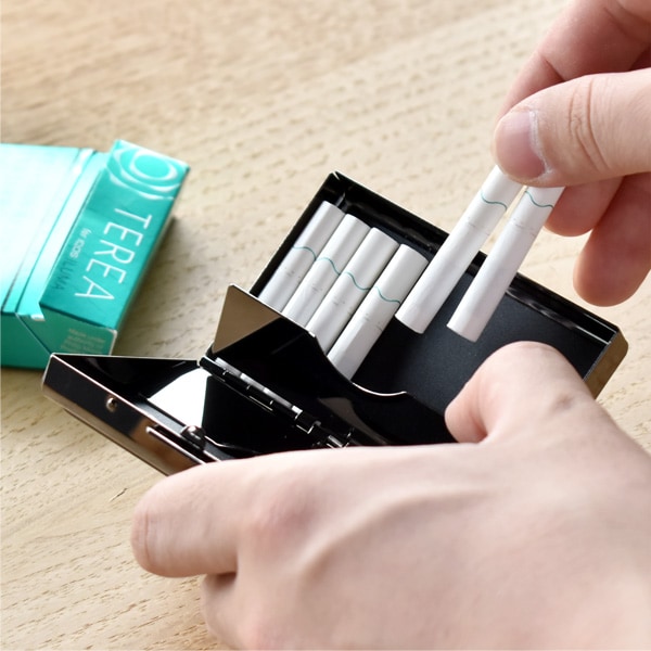 【生産終了】■【+L】【プレミアム】【セット】IQOS ILUMA用木製ドアカバー・アイコス ヒートスティック専用木製ケース ギフトセット(黒檀)