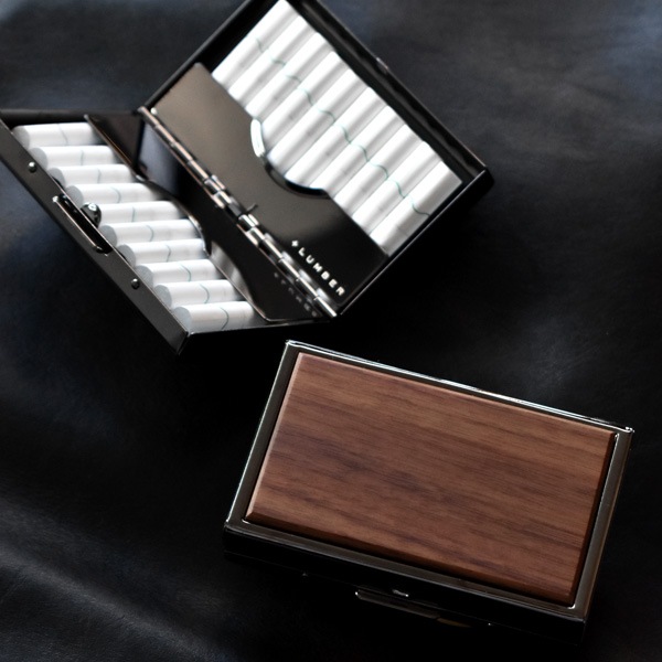 【生産終了】■【+L】【プレミアム】【セット】IQOS ILUMA用木製ドアカバー・アイコス ヒートスティック専用木製ケース ギフトセット(黒檀)