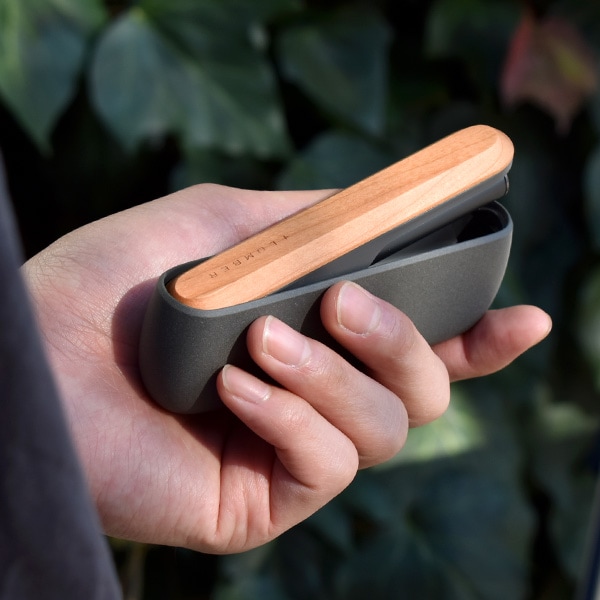 【生産終了】■【+L】【プレミアム】【セット】IQOS ILUMA用木製ドアカバー・アイコス ヒートスティック専用木製ケース ギフトセット(黒檀)