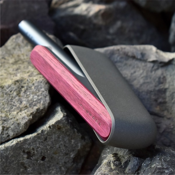 【生産終了】■【+L】【プレミアム】【セット】IQOS ILUMA用木製ドアカバー・アイコス ヒートスティック専用木製ケース ギフトセット(黒檀)