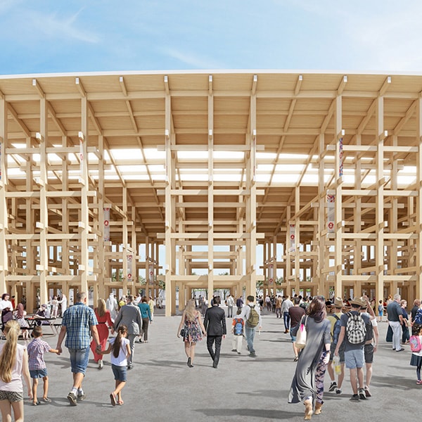 販売終了】「EXPO2025 ミャクミャク ［大屋根リング端材］ 卓上