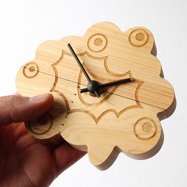 【販売終了】「EXPO2025 ミャクミャク ［大屋根リング端材］ 卓上時計」2025大阪・関西万博公式ライセンス商品/読売新聞社プロデュース、Hacoa製作/北欧風