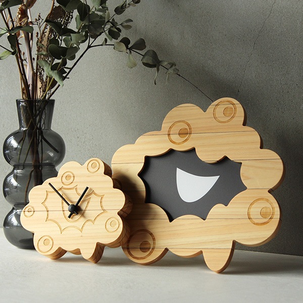 【販売終了】「EXPO2025 ミャクミャク ［大屋根リング端材］ 卓上時計」2025大阪・関西万博公式ライセンス商品/読売新聞社プロデュース、Hacoa製作/北欧風