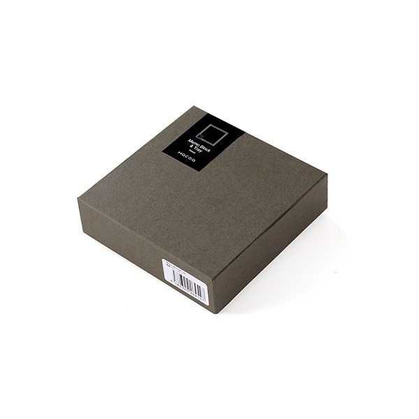 「Memo block＆tray 100」最後まで取り出しやすい、メモブロックと木製トレイのセット/Hacoaブランド