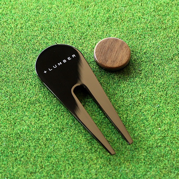 ■【プレミアム】「Golf Green Fork（黒檀）」ゴルファーの必需品、木製グリーンフォーク