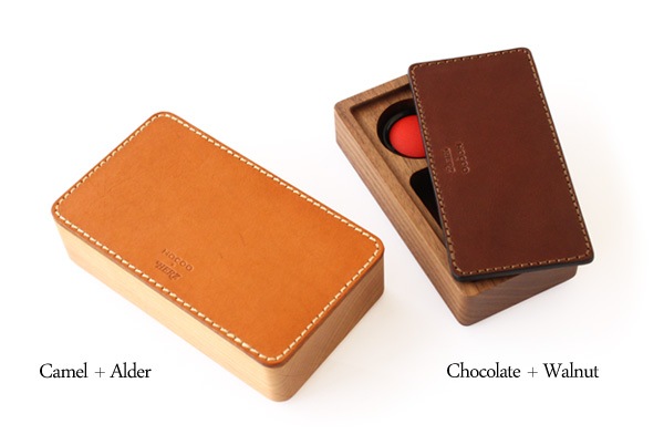 生産終了 Hacoa Herz M Stamp Mat Case Mサイズ 木と革の捺印マット付き印鑑ケース 北欧風デザイン おしゃれな北欧風木製雑貨 贈り物 名入れギフト Hacoaオンラインストア