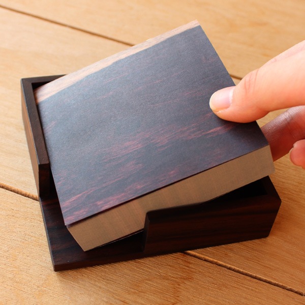 「Memo block 90」木目のメモブロック/北欧風デザイン