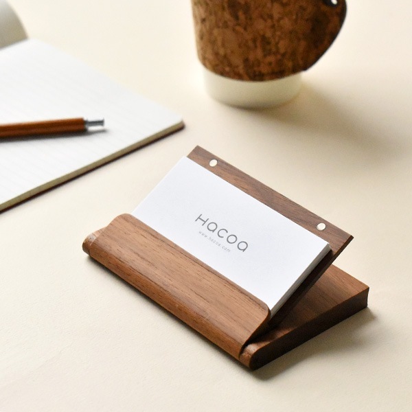 「Hacoa CardCase<チェリー>」木製名刺ケース・名刺入れ/Hacoaブランド/北欧風デザイン