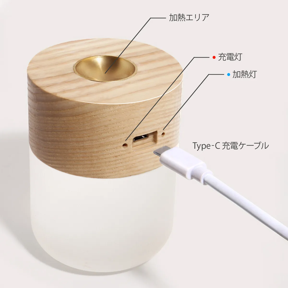 「GOOD FRAGRANCE LAMP」火も水も使わない。さまざまな香りをたのしめる加熱式アロマディフューザー/充電式 コードレス