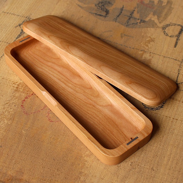 【プレミアム】「Pen Case Gentle(ローズウッド)」シンプルデザインのおしゃれな木製筆箱・ペンケース