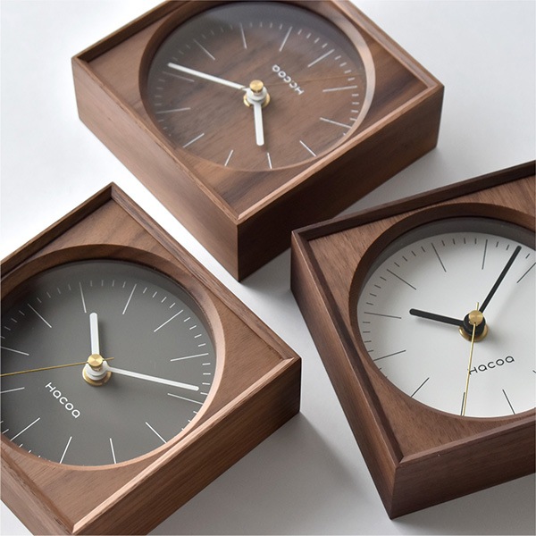 「Frame Clock Mini」どこか懐かしさを感じるレトロモダンな木製時計/北欧風/名入れ可能/結婚式・ブライダル・両親へのプレゼント/開店祝い