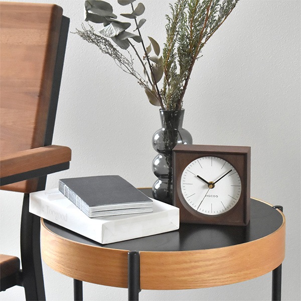 「Frame Clock Mini」どこか懐かしさを感じるレトロモダンな木製時計/北欧風/名入れ可能/結婚式・ブライダル・両親へのプレゼント/開店祝い