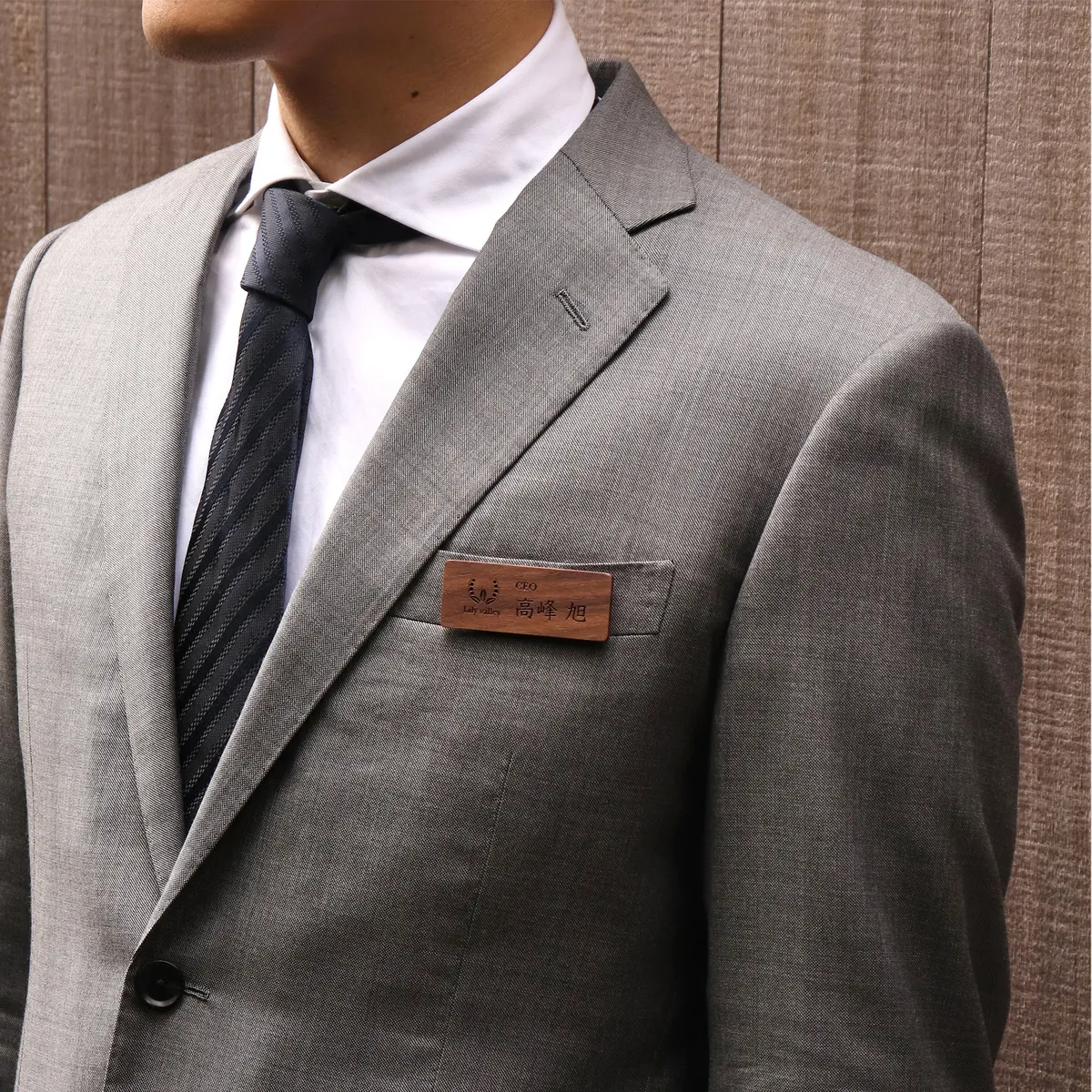 【刻印代込】「Magnetic Name Tag」衣服を傷つけない、マグネット式の木製ネームタグ・名札/記念品・オリジナルアイテム