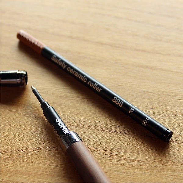 【販売終了】■「ROUND BODY BALLPOINT PEN」銘木をプラスした丸型ボールペン【名入れ可能】木軸