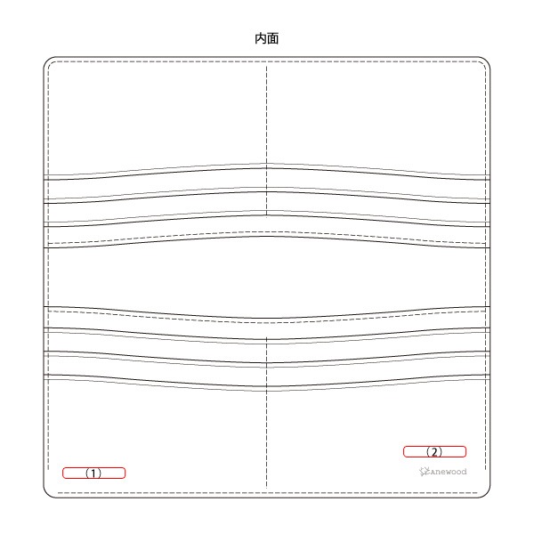 「WOODY Slim Wallet」本物の木目を型押しした、本革のおしゃれな長財布/メンズ/レザー