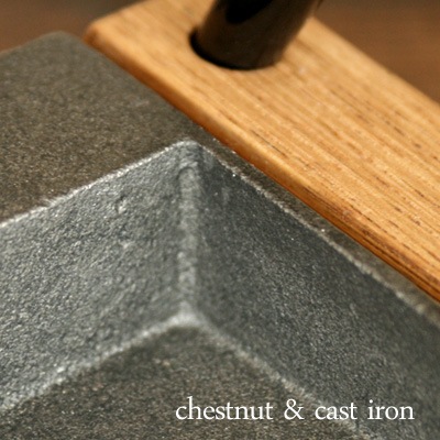 「Memo tray」鋳物と木のメモトレイ/Hacoaブランド/北欧風デザイン