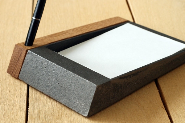 「Memo tray」鋳物と木のメモトレイ/Hacoaブランド/北欧風デザイン