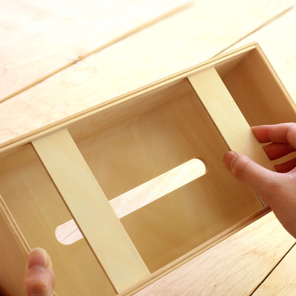 「ヤマト工芸 NATURE BOX ティッシュケース」美しい木目と丸みのある曲線がおしゃれな木製ティッシュボックス/北欧風デザイン