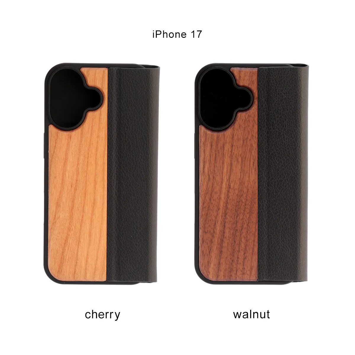 □【17】「iPhone17/iPhone17Pro/iPhone17ProMax FLIPCASE」木目が