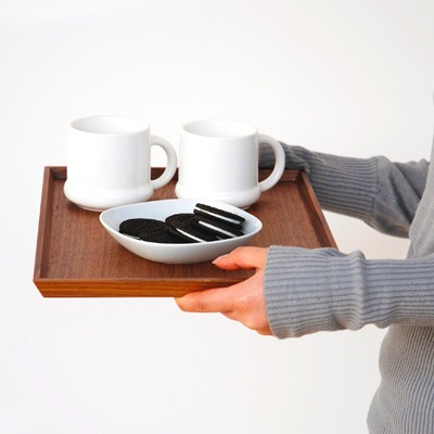 「3colors tray 通常タイプ」積み重ねできる木製トレイ・お盆