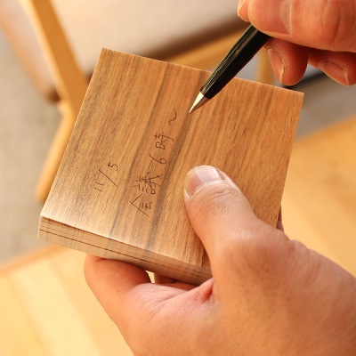 「Memo block 90」木目のメモブロック/北欧風デザイン