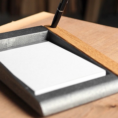 「Memo tray」鋳物と木のメモトレイ/Hacoaブランド/北欧風デザイン