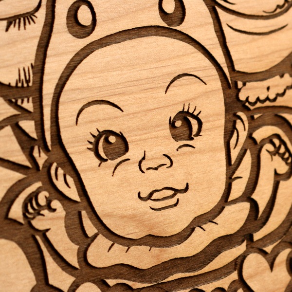 【刻印代込】「Message Board A3 無垢バージョン」大切なメッセージを無垢の木製ボードに刻印、結婚式のオリジナルウェルカムボードに最適/北欧風デザイン