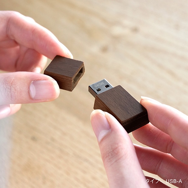 【64GB】「Chocolat Mini」本物のチョコレートのような自然の木の色を活かした木製USBメモリフラッシュメモリ