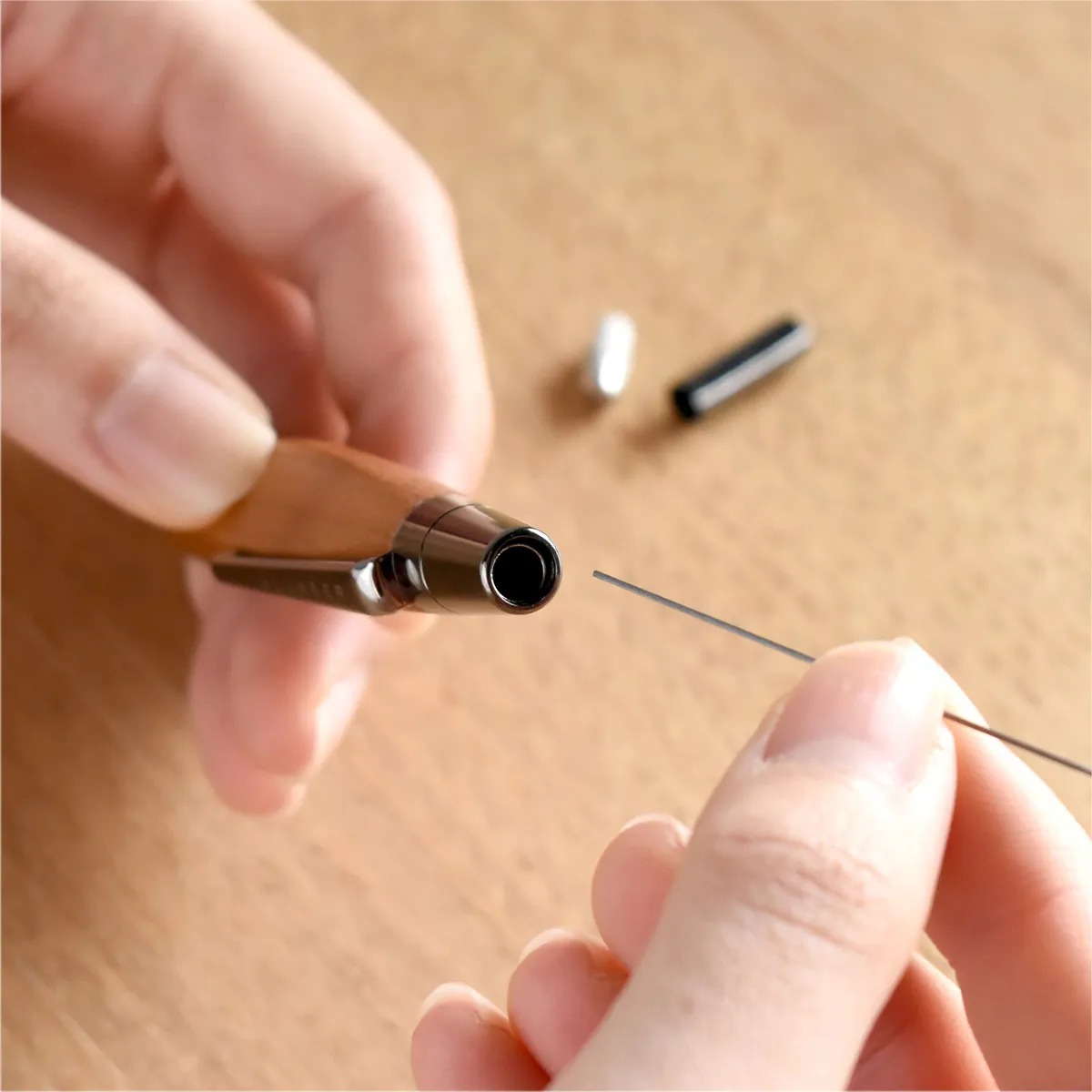 ■【刻印代込】【セット】三角木製ボールペン・シャープペンシル ギフトセット 木軸