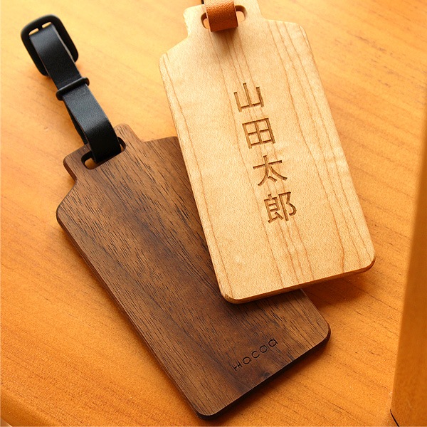 【メープル・ウォールナットのみ】【名入れ一面 無料】「Name Tag」木目の美しさを活かしたネームタグ・ゴルフタグ