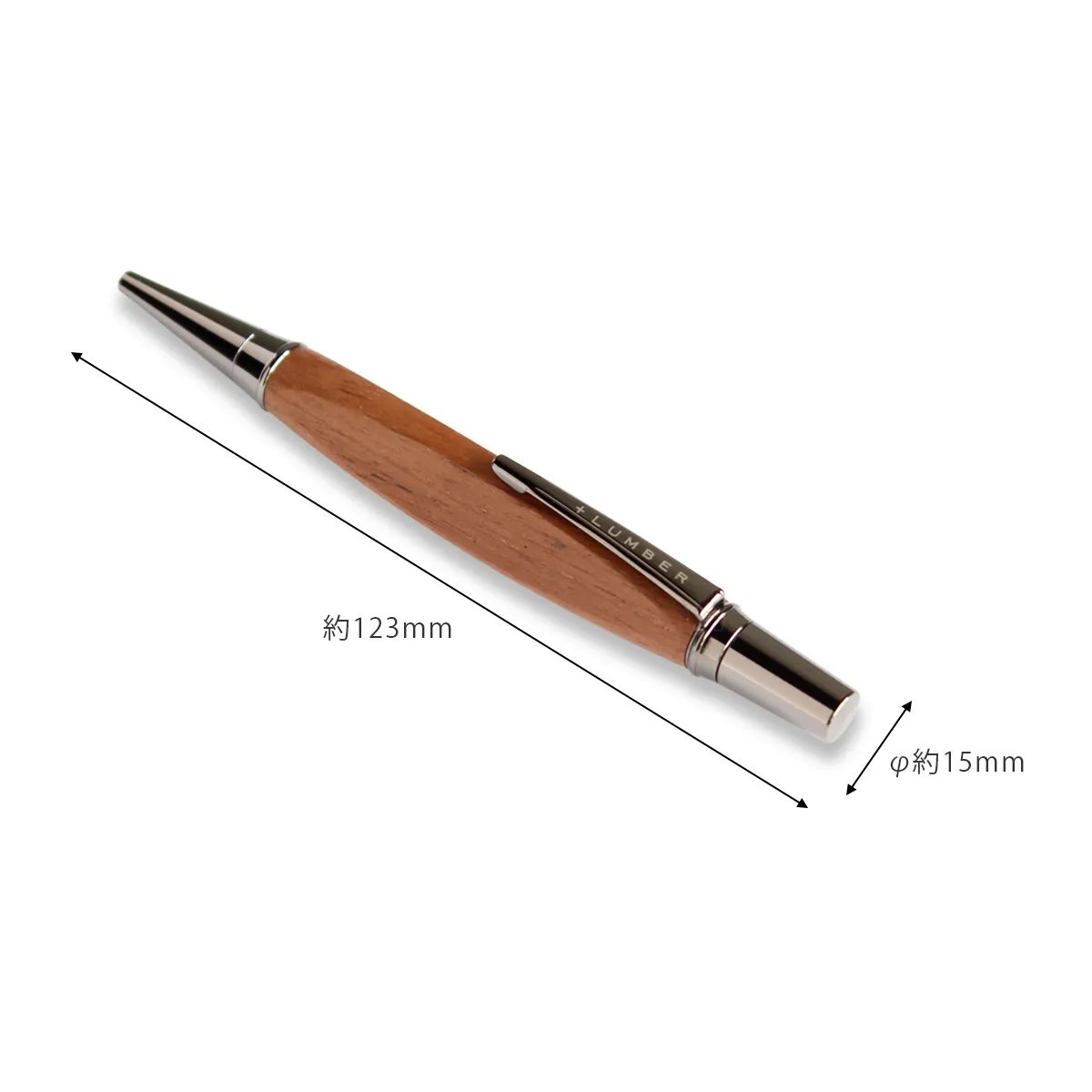 TRIANGLE BODY BALLPOINT PEN」銘木をプラスした三角ボールペン