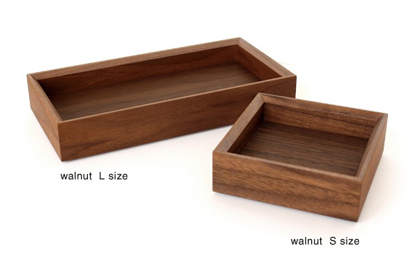 「Stackable Organizers Lサイズ×1個」スタッキング可能 木製デスクオーガナイザートレイ・トレー