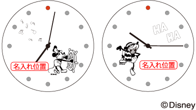【Disney】【ミニ】「Wall Clock Mini Disney Characters」ディズニーキャラクターの小さな木製置時計