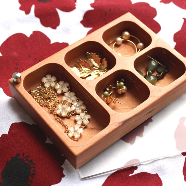 【コンパートメント】「Jewelry Case コンパートメントタイプ」木の美しいジュエリーボックス・アクセサリーケース/北欧風デザイン