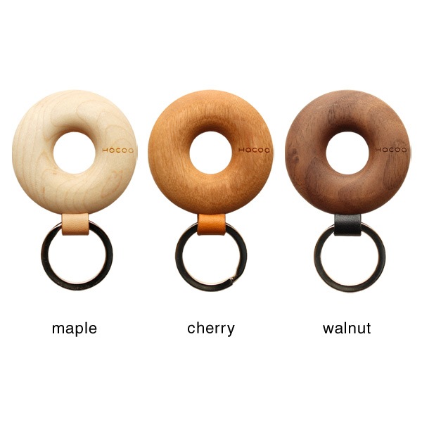 ■【名入代込】【ペア】「Keyholder Hoop ギフトセット」木製輪っか型キーホルダー・キーリング