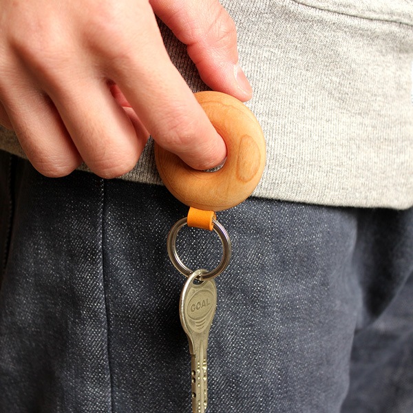 ■【名入代込】【ペア】「Keyholder Hoop ギフトセット」木製輪っか型キーホルダー・キーリング