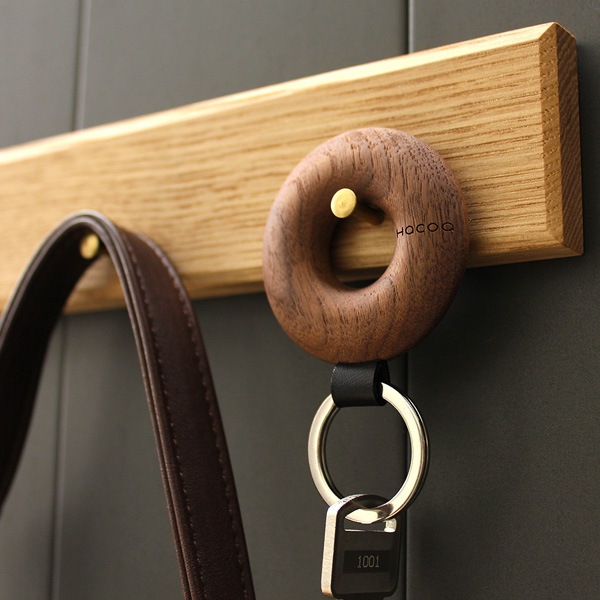 ■【名入代込】【ペア】「Keyholder Hoop ギフトセット」木製輪っか型キーホルダー・キーリング