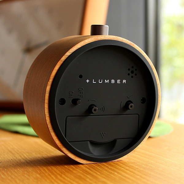 【生産終了】■「ANALOG ALARM CLOCK NIGHT LIGHT」アラーム付き木製置時計